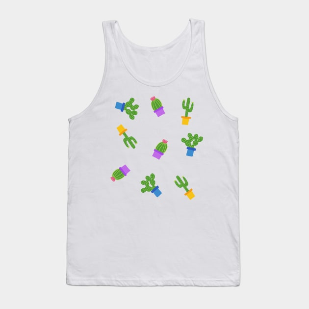 Muddle Of Cacti Tank Top by bluevolcanoshop@gmail.com